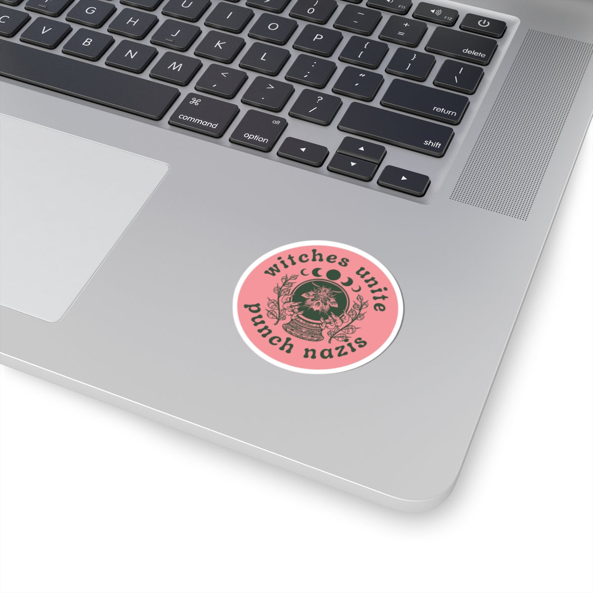 Witches Unite | Punch Nazis Pink Vinyl Sticker