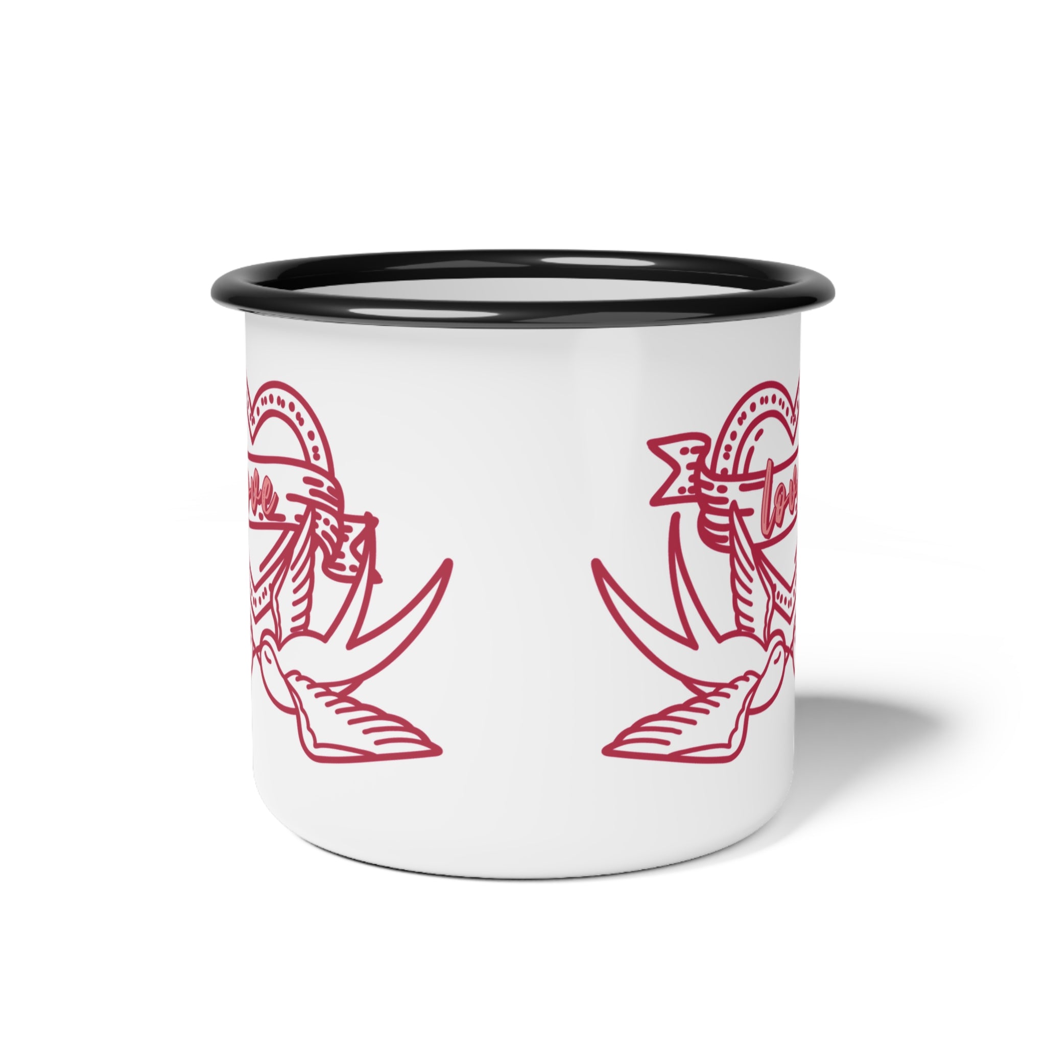 Love Tattoo Red Enamel Camp Cup
