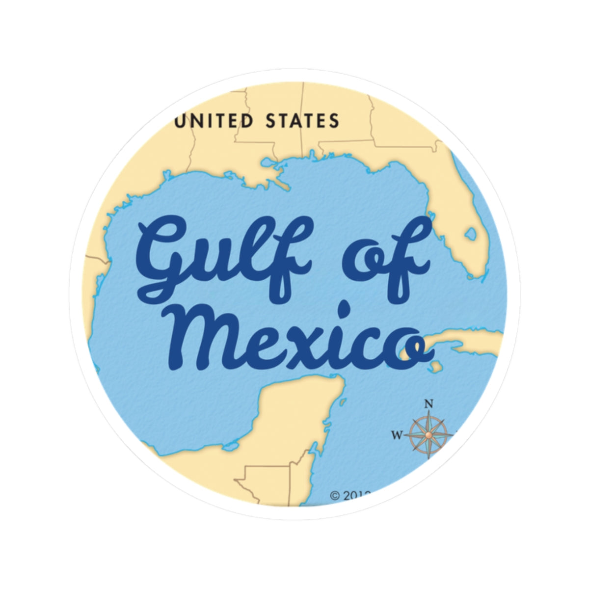 Gulf of Mexico Vinyl Sticker