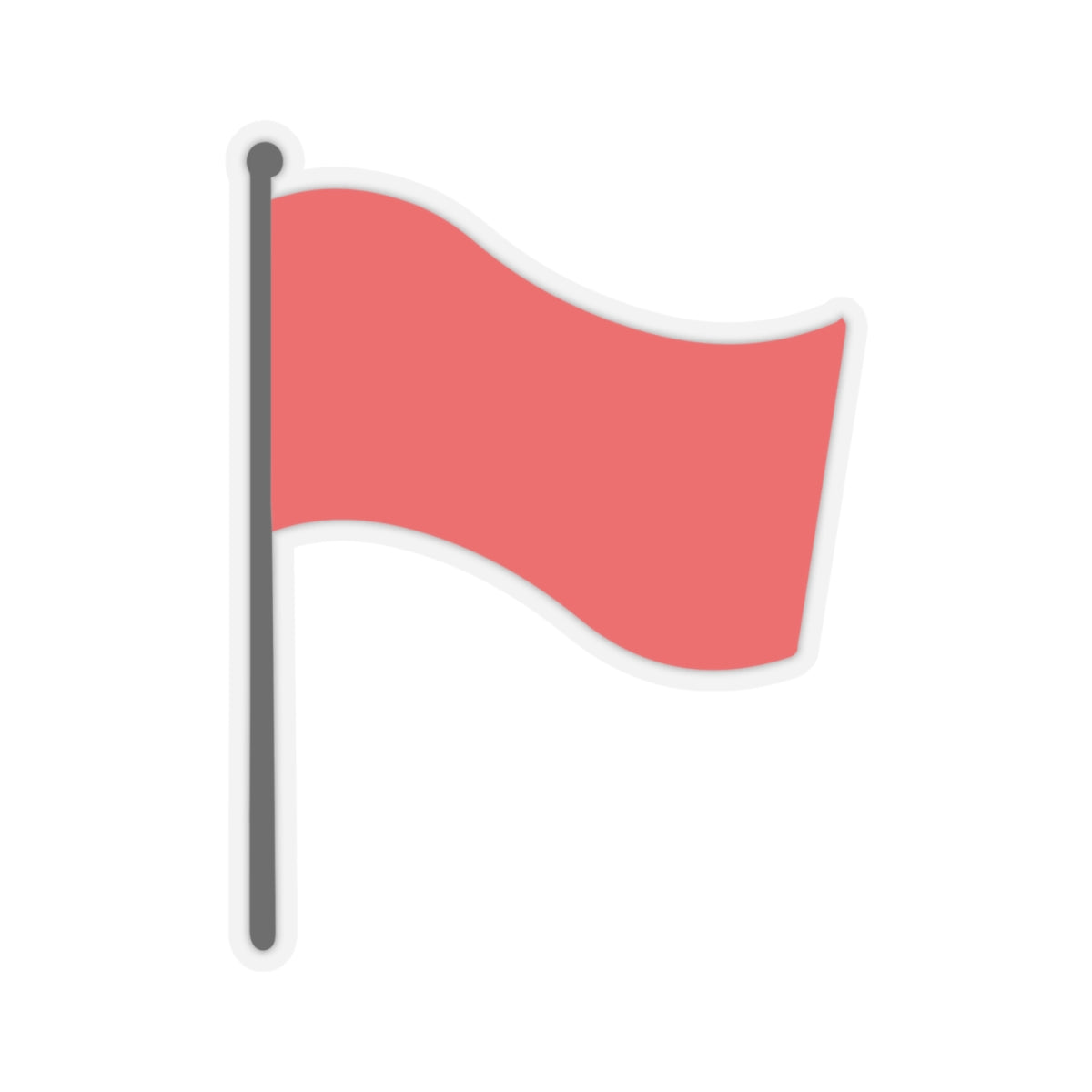 Tiny Red Flag Vinyl Sticker