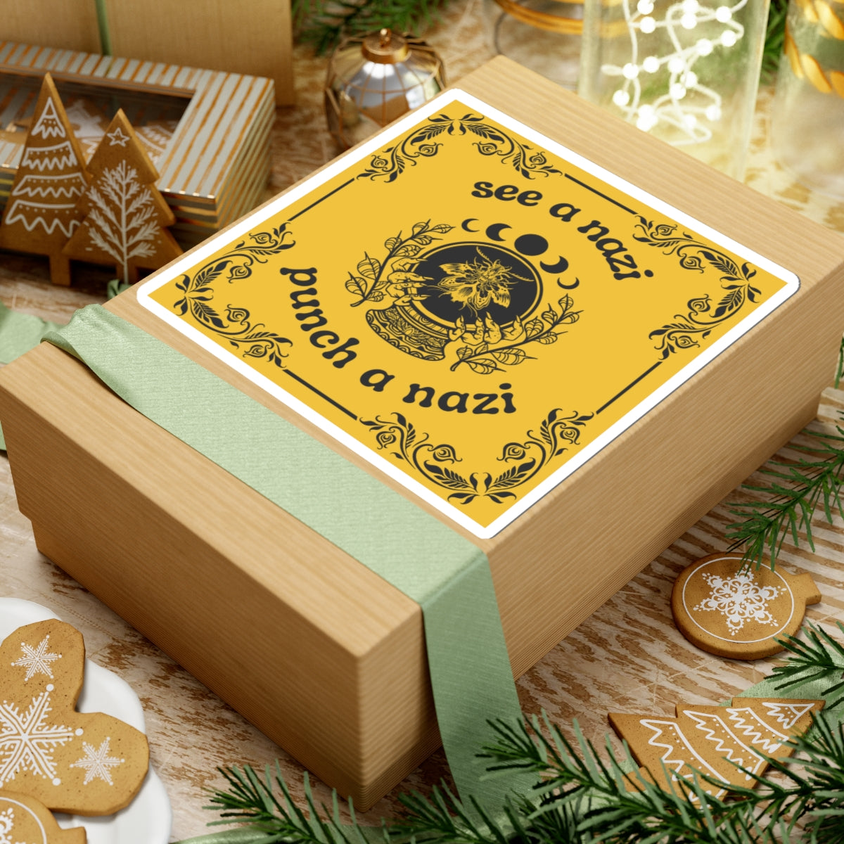 See a Nazi, Punch a Nazi Sticker Vinyl Sticker