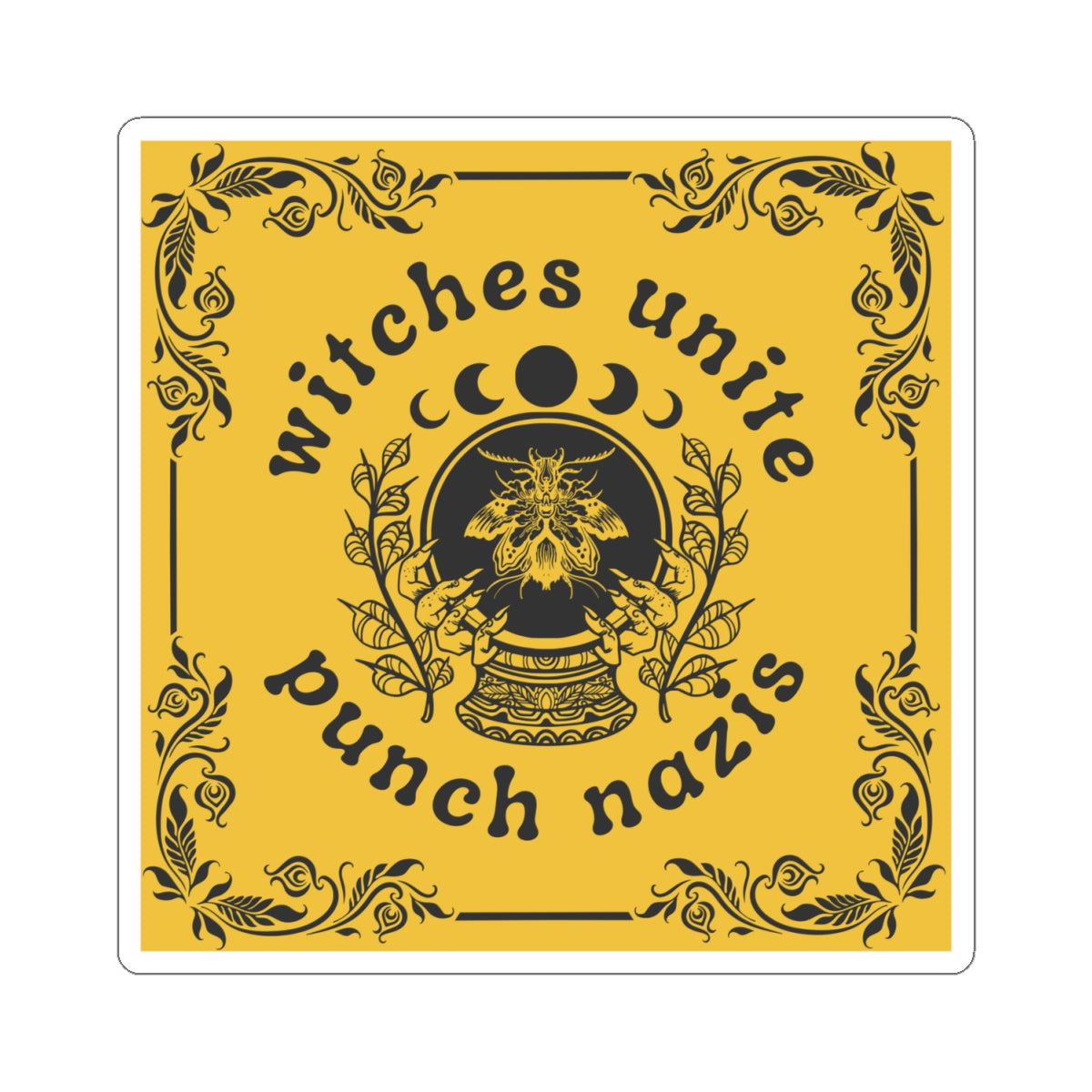 Square Witches Unite Vinyl Sticker