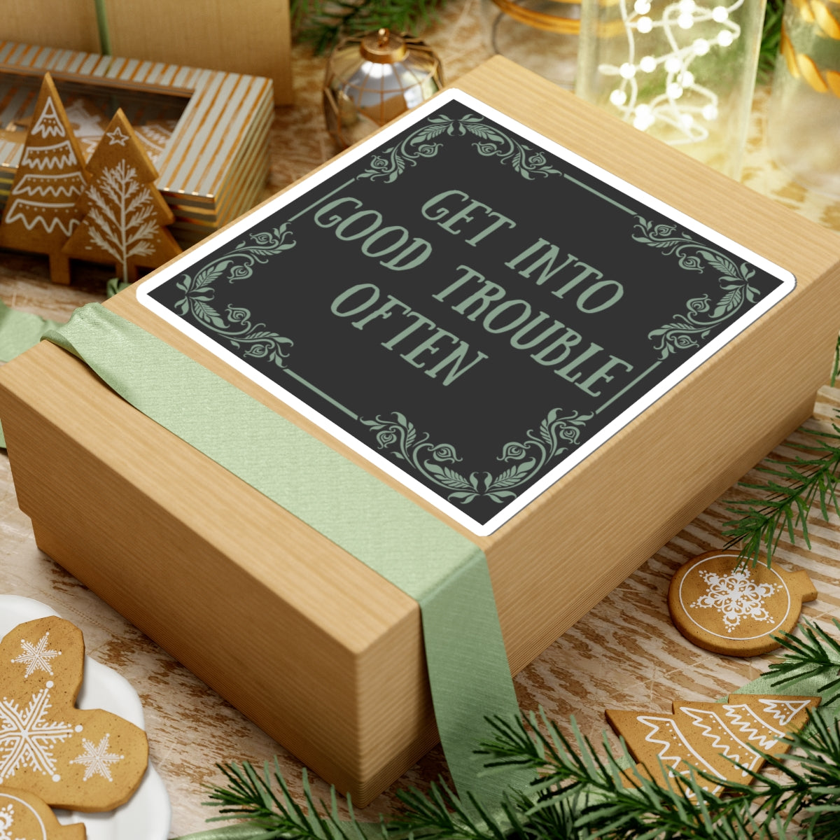 Get Into Good Trouble Often Vinyl Sticker