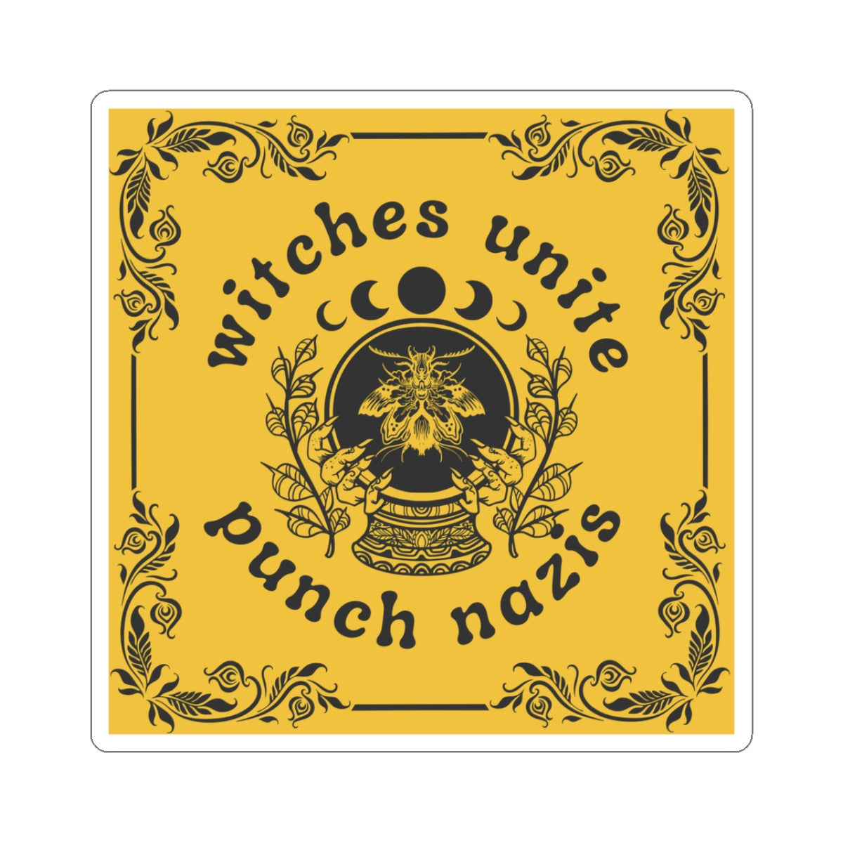 Square Witches Unite Vinyl Sticker