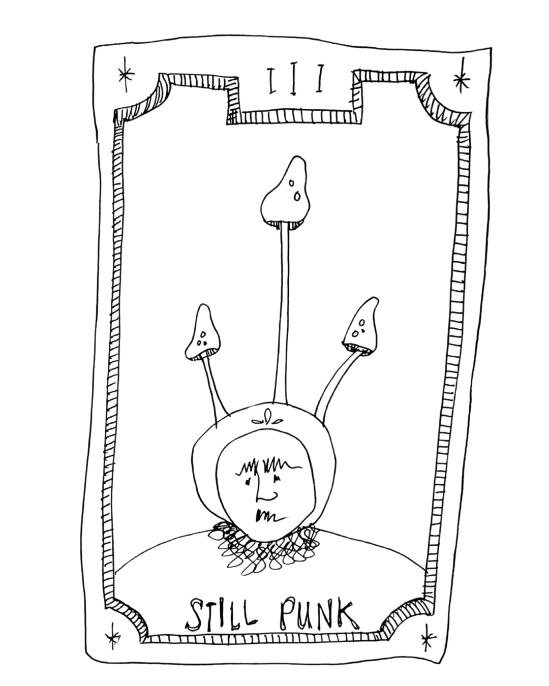 Still Punk Tarot Card 8.5"x 11" Print
