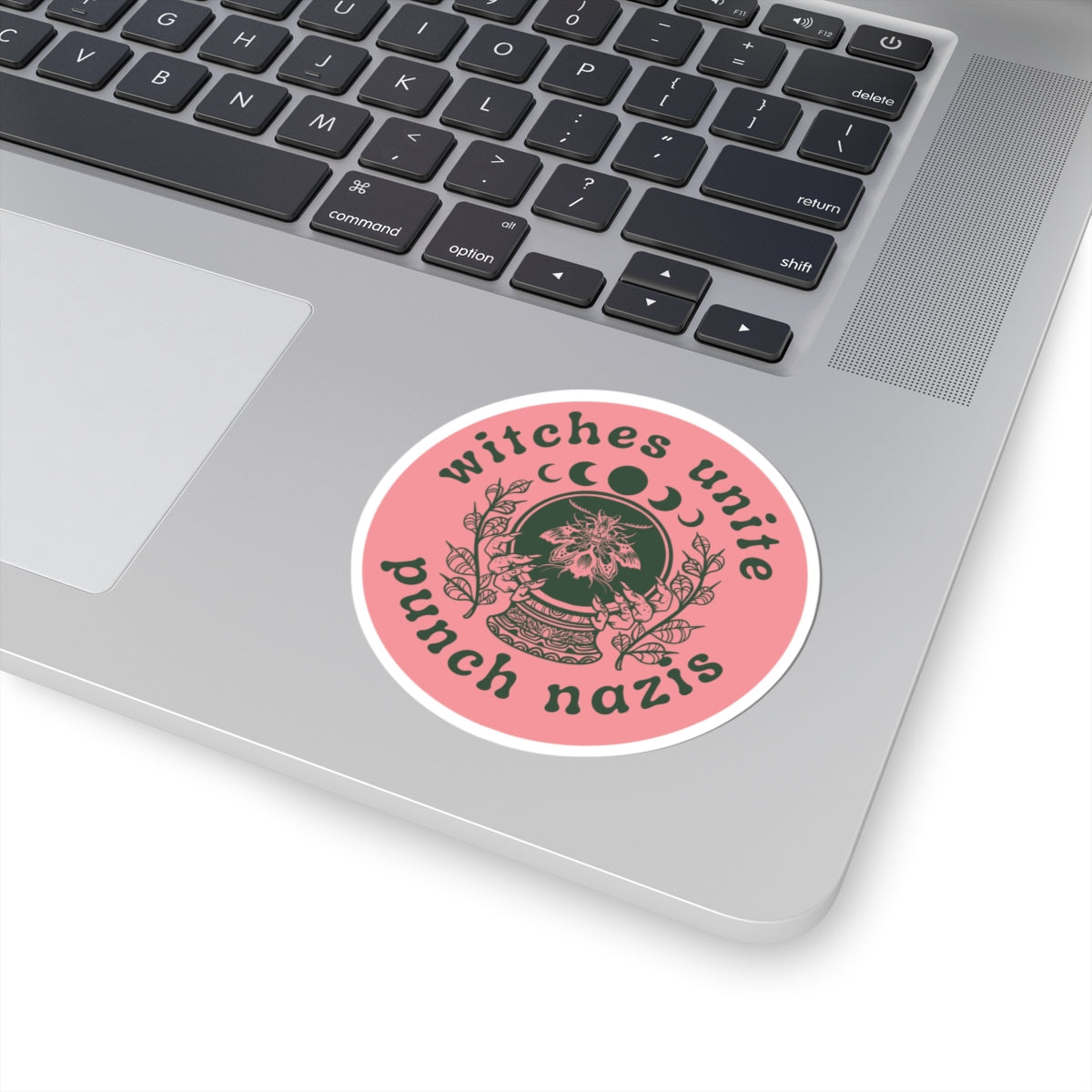 Witches Unite | Punch Nazis Pink Vinyl Sticker