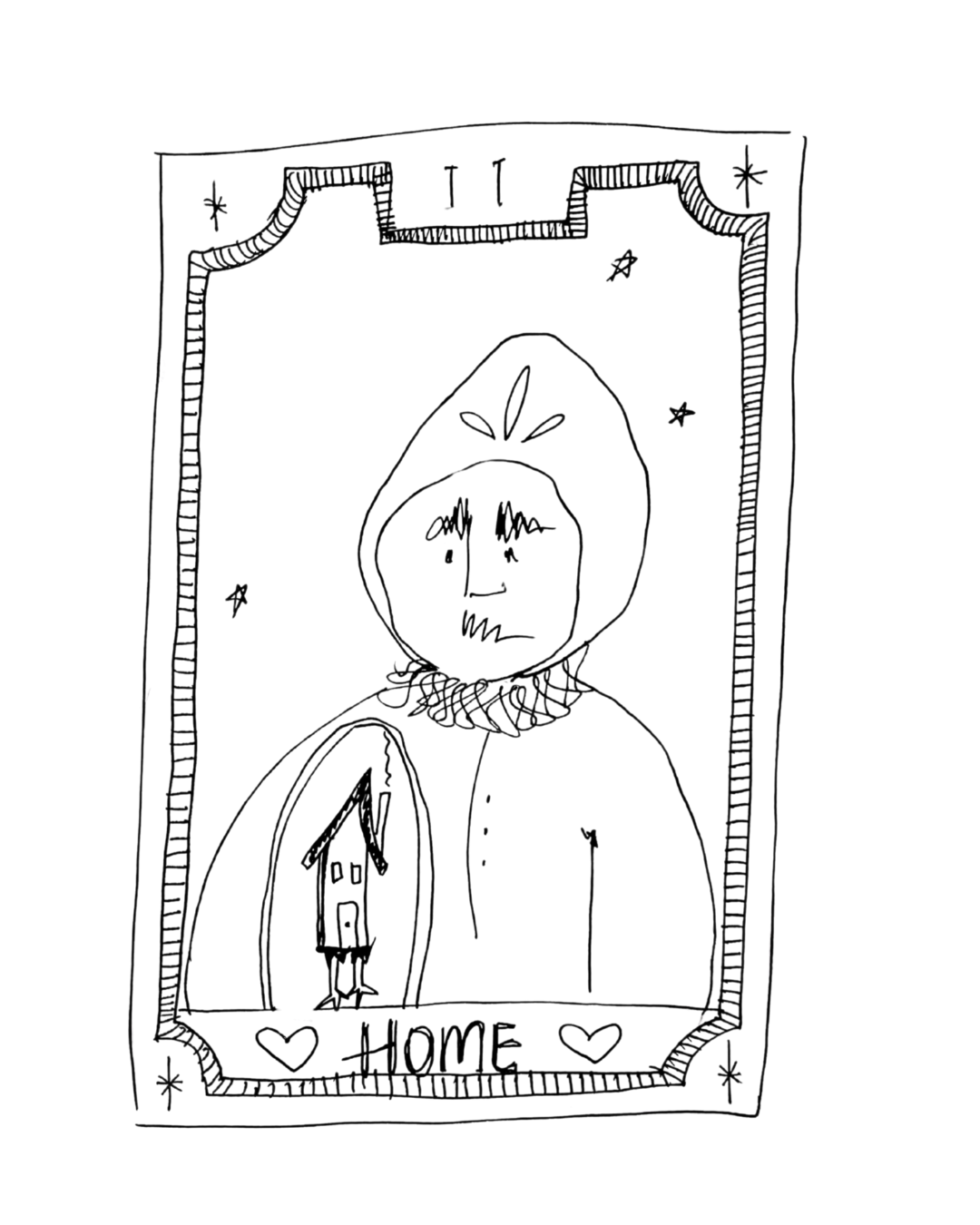 Home Tarot Card 8.5"x11" Print