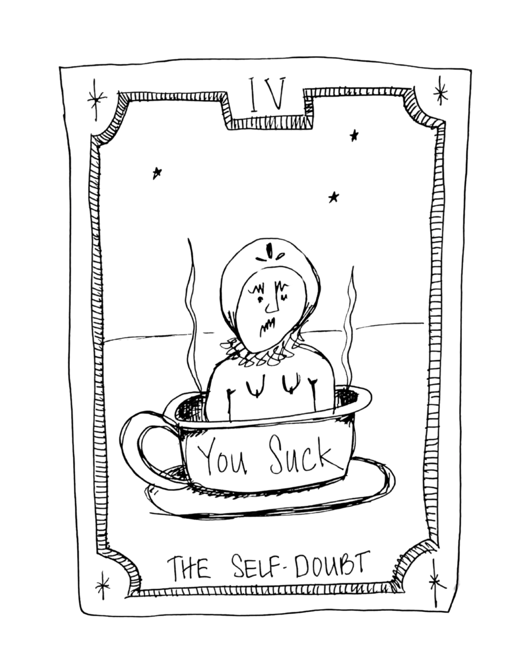 The Self Doubt Tarot Card 8.5"x11" Print