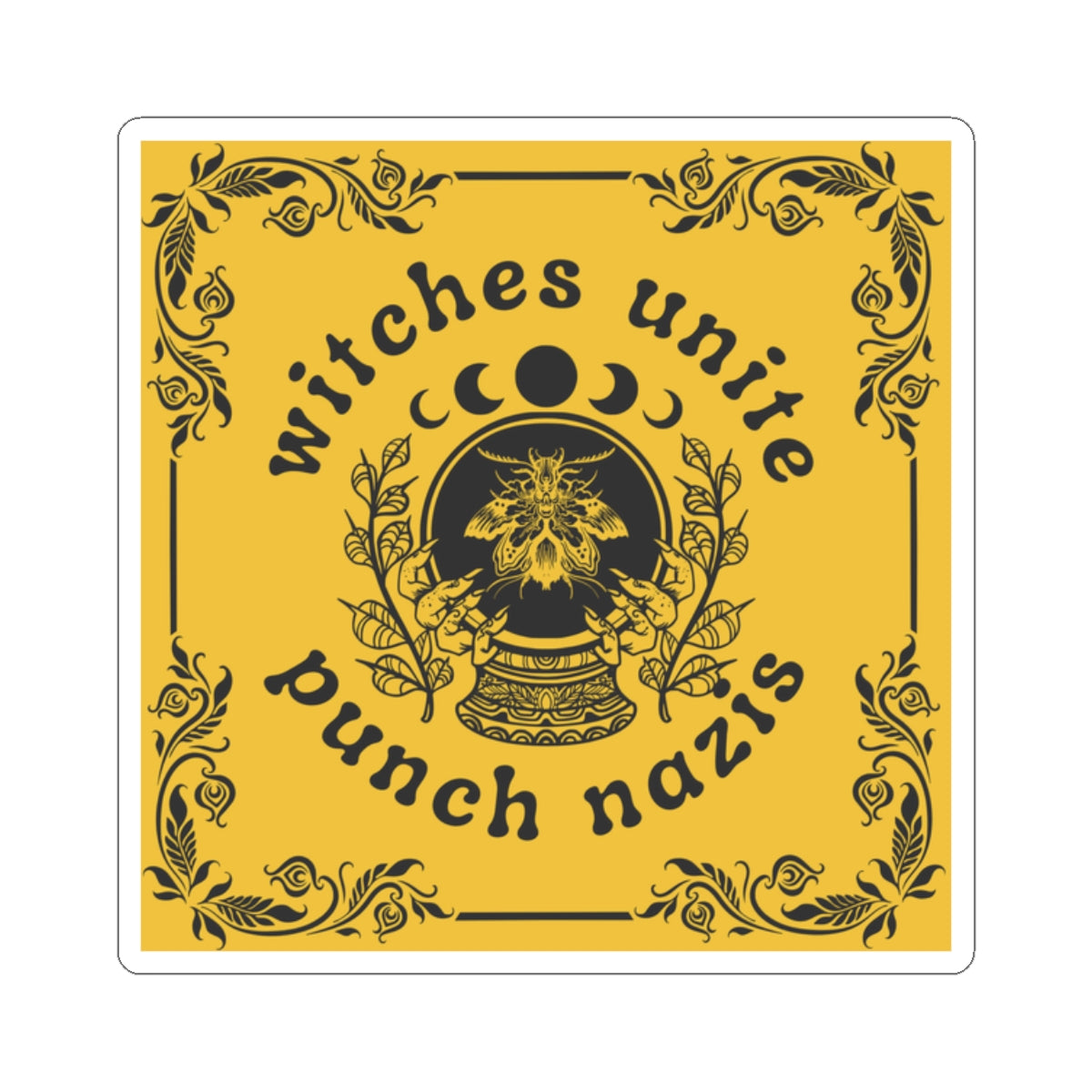 Square Witches Unite Vinyl Sticker
