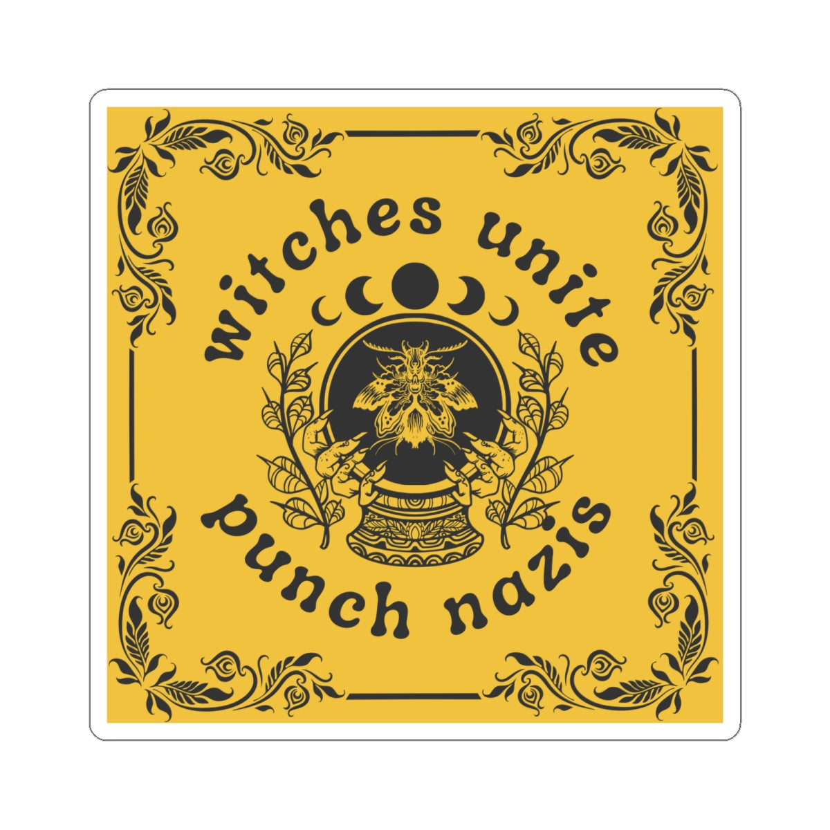 Square Witches Unite Vinyl Sticker