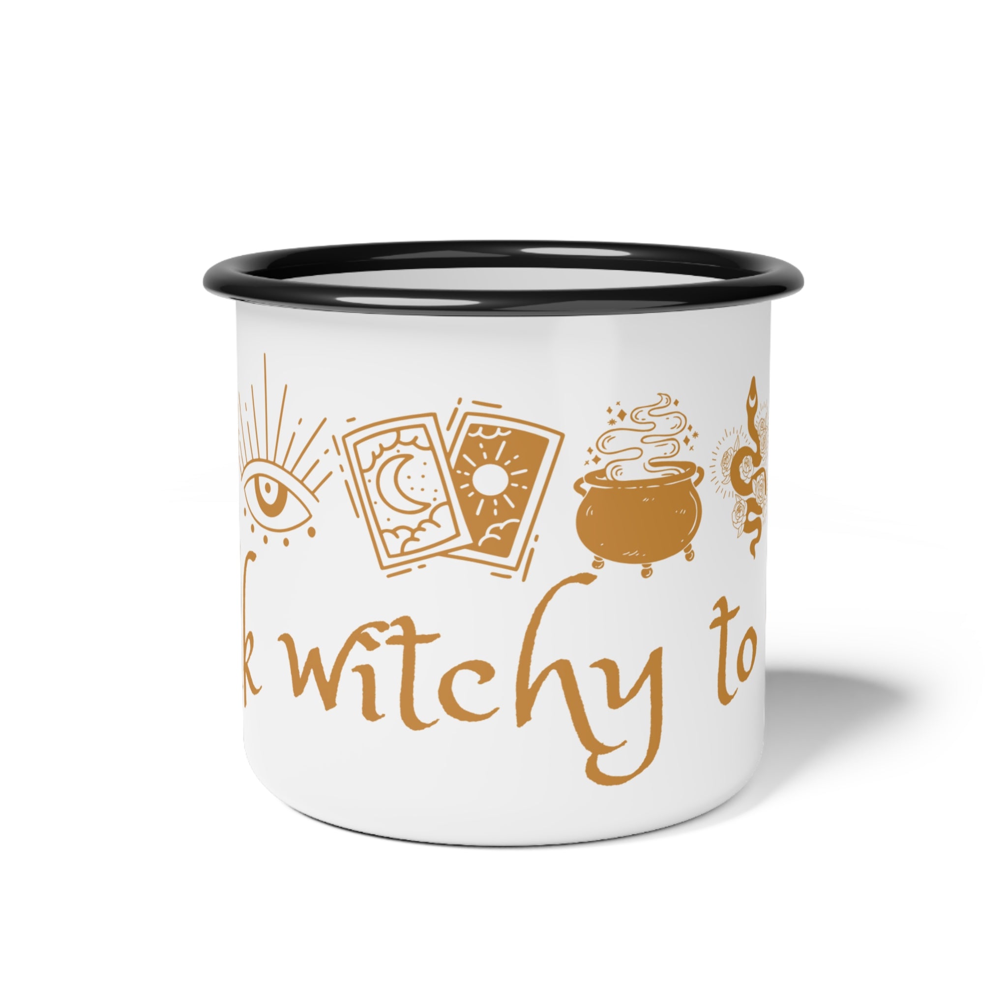 Talk Witchy Marigold Enamel Camp Cup