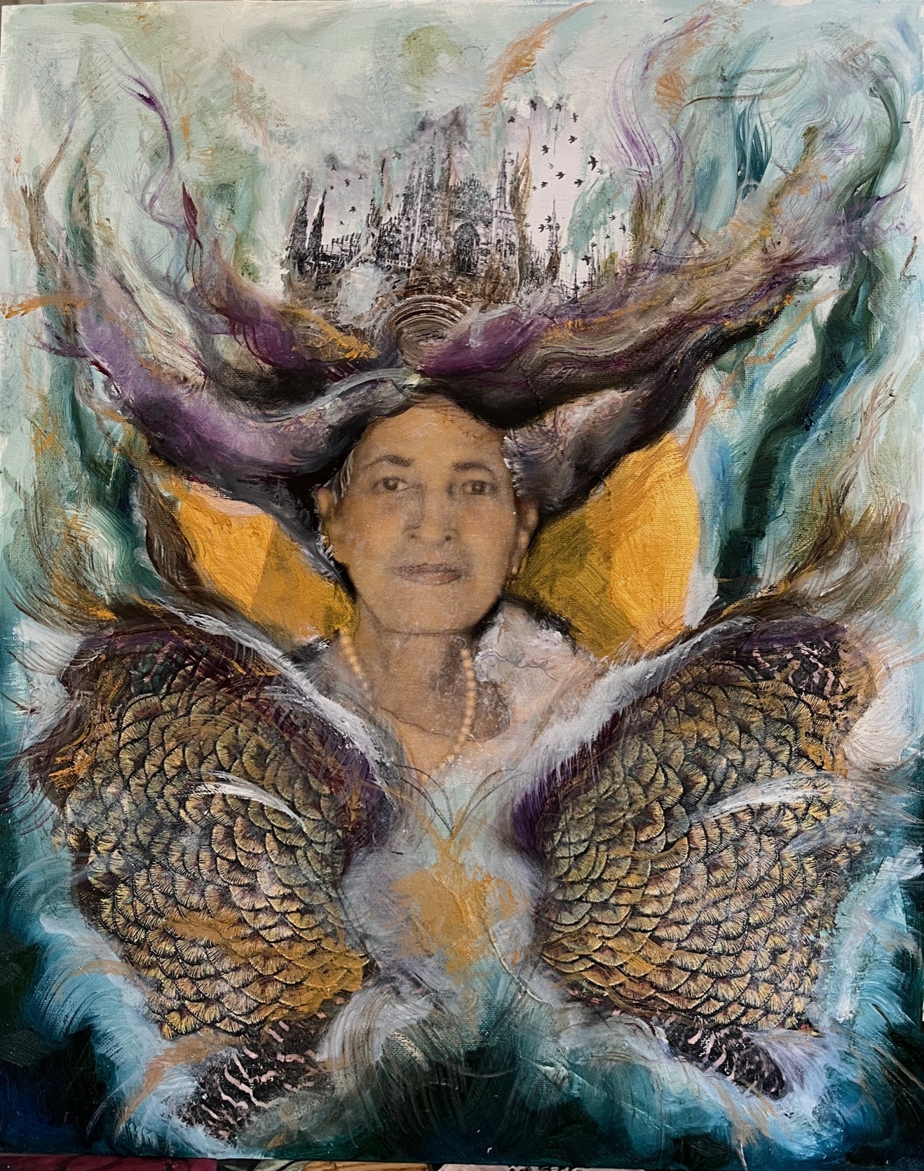 Blanche as Wings- Art Print of Original Oil Painting