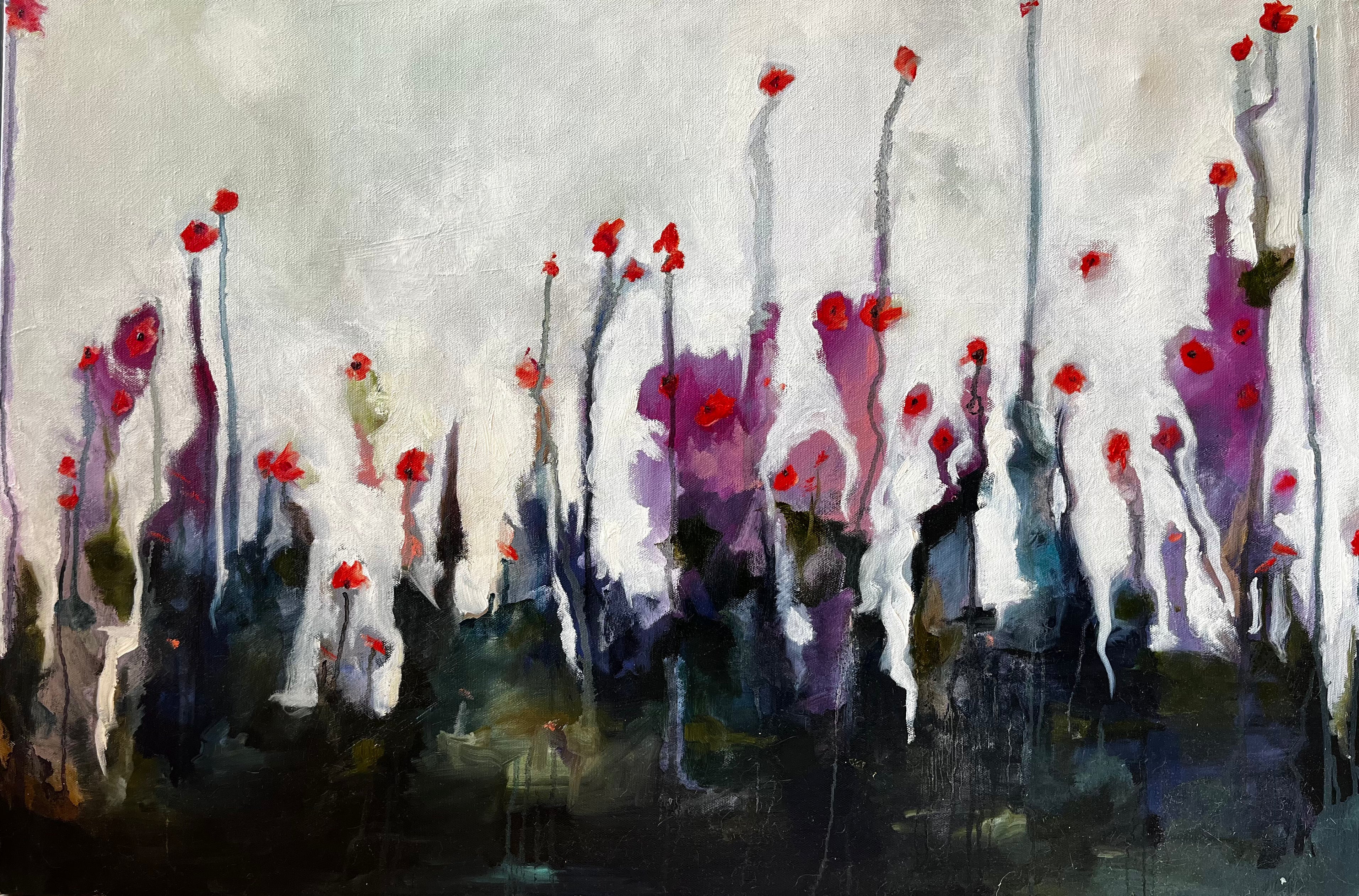 The Purple Garden- Art Print of Original Oil Painting