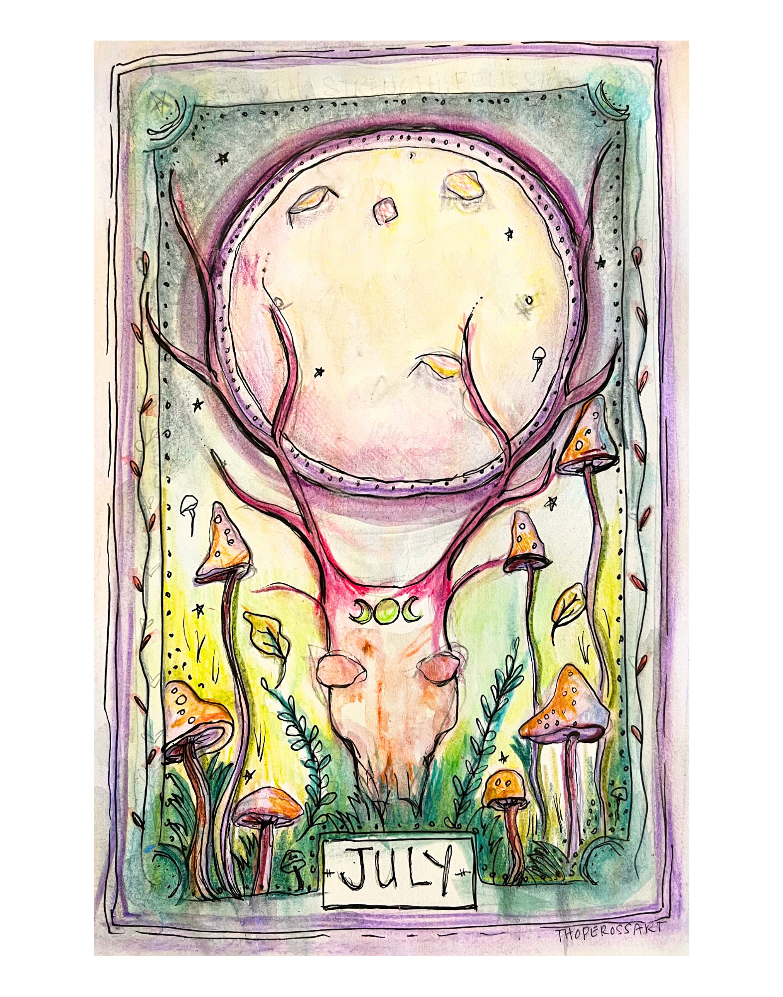 July's Buck Moon Fine Art Print