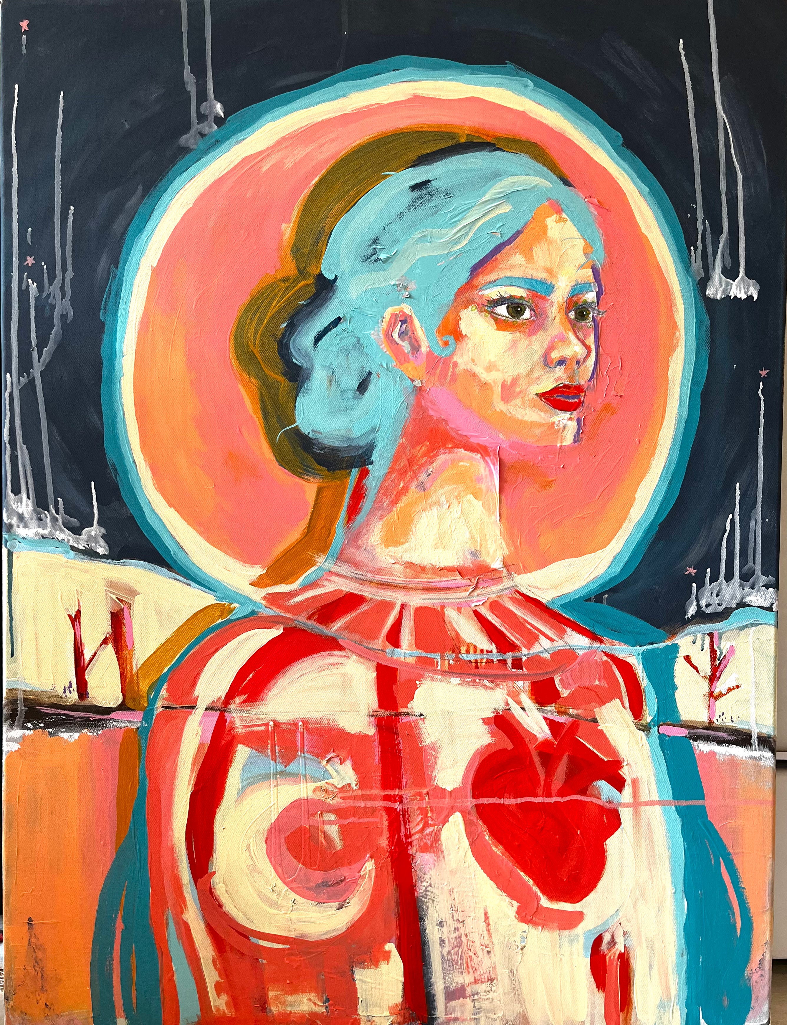 My Moon Heart - Art Print of Original Oil Painting