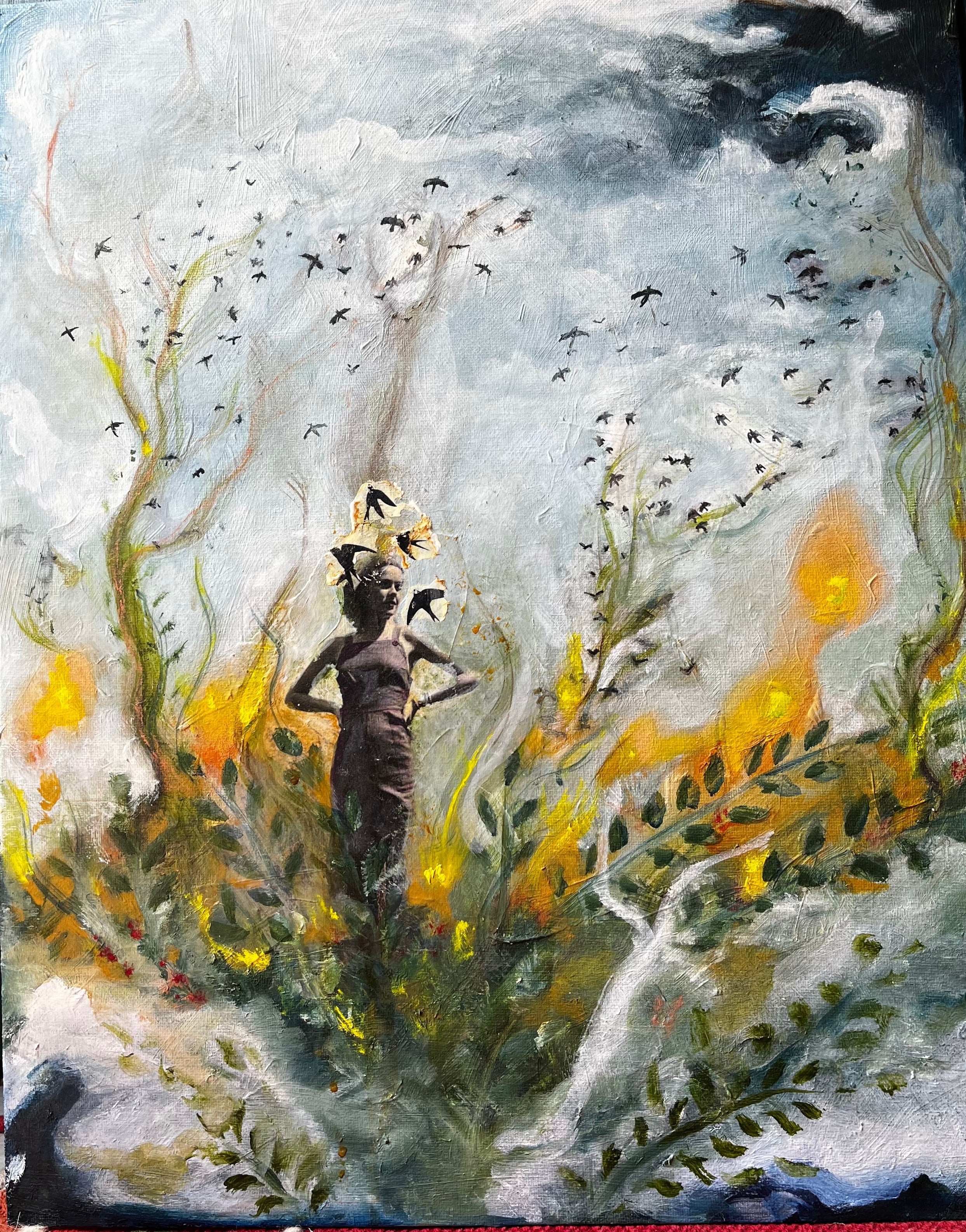She is Fire - Art Print of Original Oil Painting
