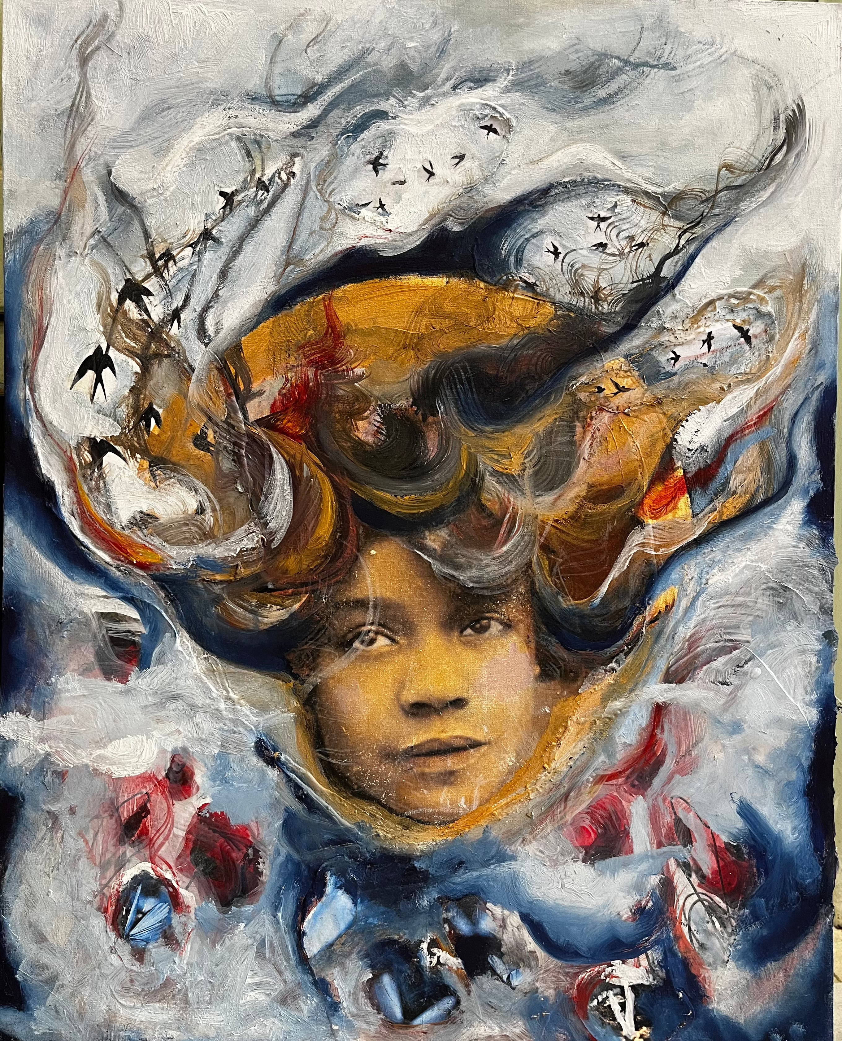 She is the Wind- Art Print of Original Oil Painting