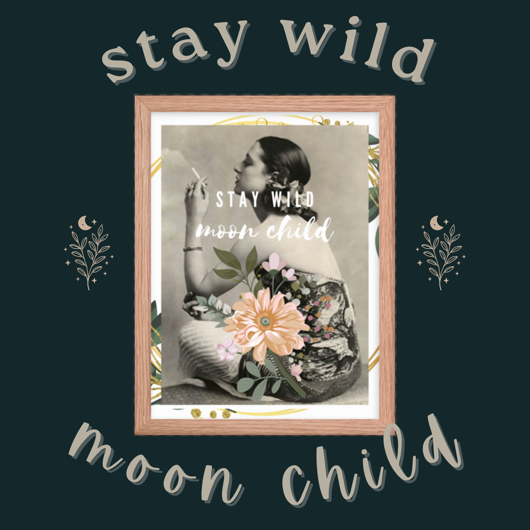 Stay Wild, Moon Child Original Print 16"x12"