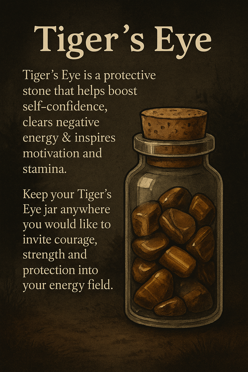 Tiger's Eye Crystal Jar