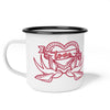 Love Tattoo Red Enamel 12 oz Coffee Mug