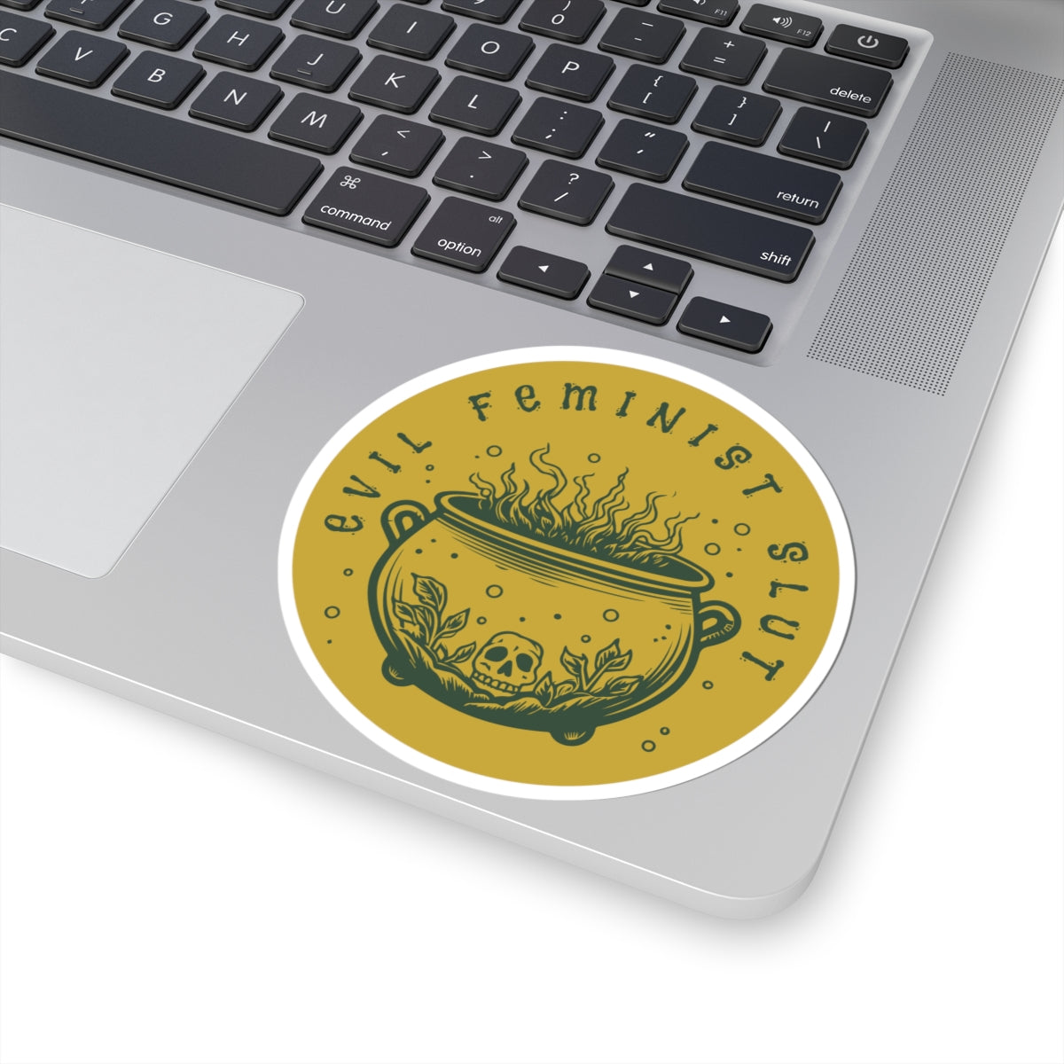 Green/Gold Evil Feminist Slut Vinyl Sticker