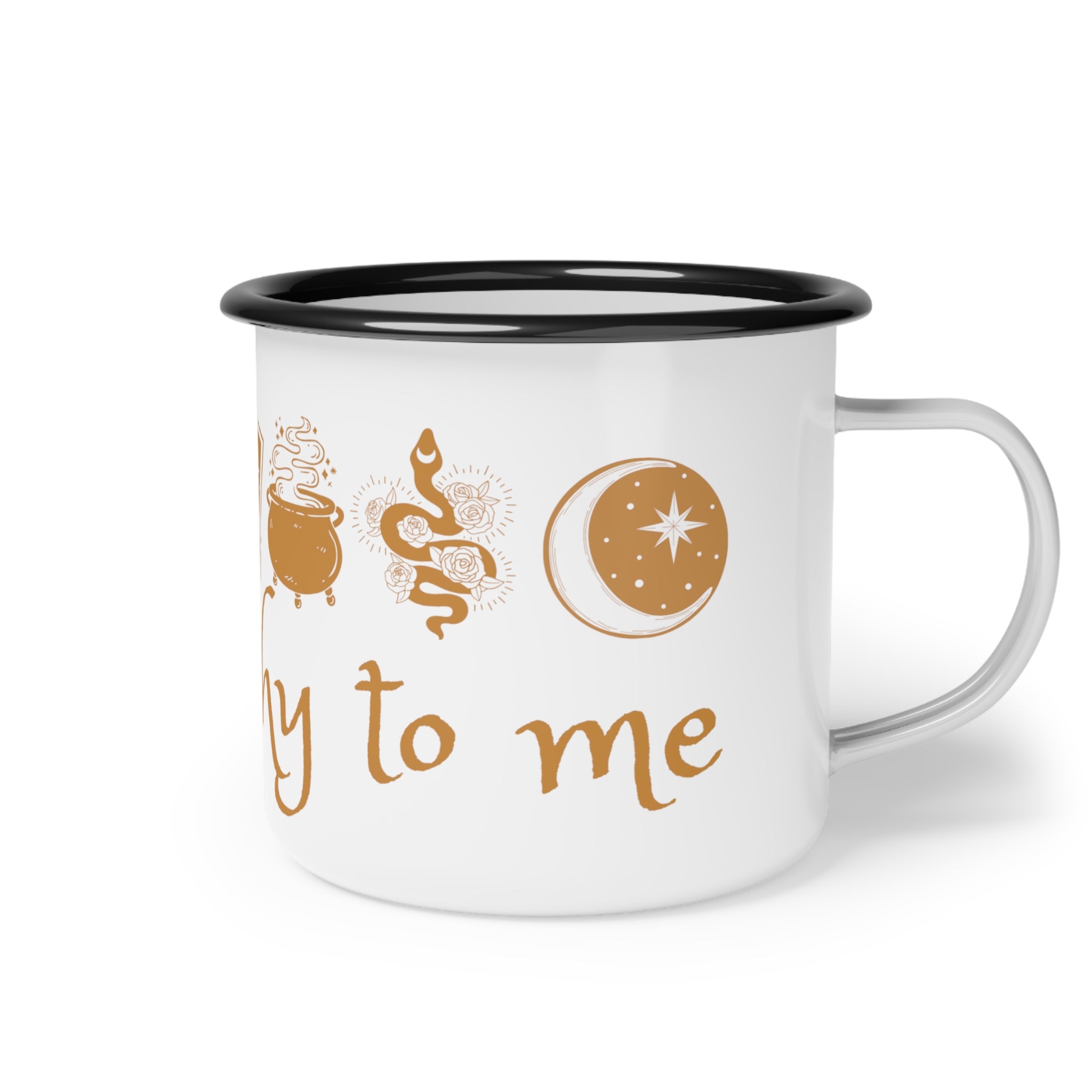 Talk Witchy Marigold Enamel 12oz Coffee Mug