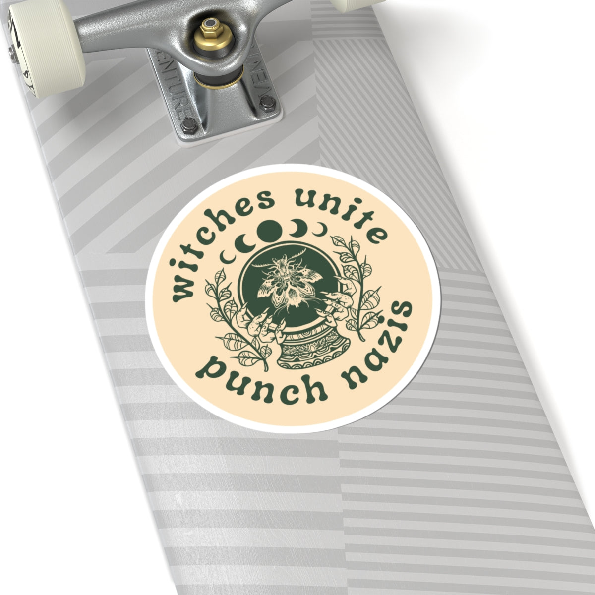 Witches Unite | Punch Nazis Cream Vinyl Sticker