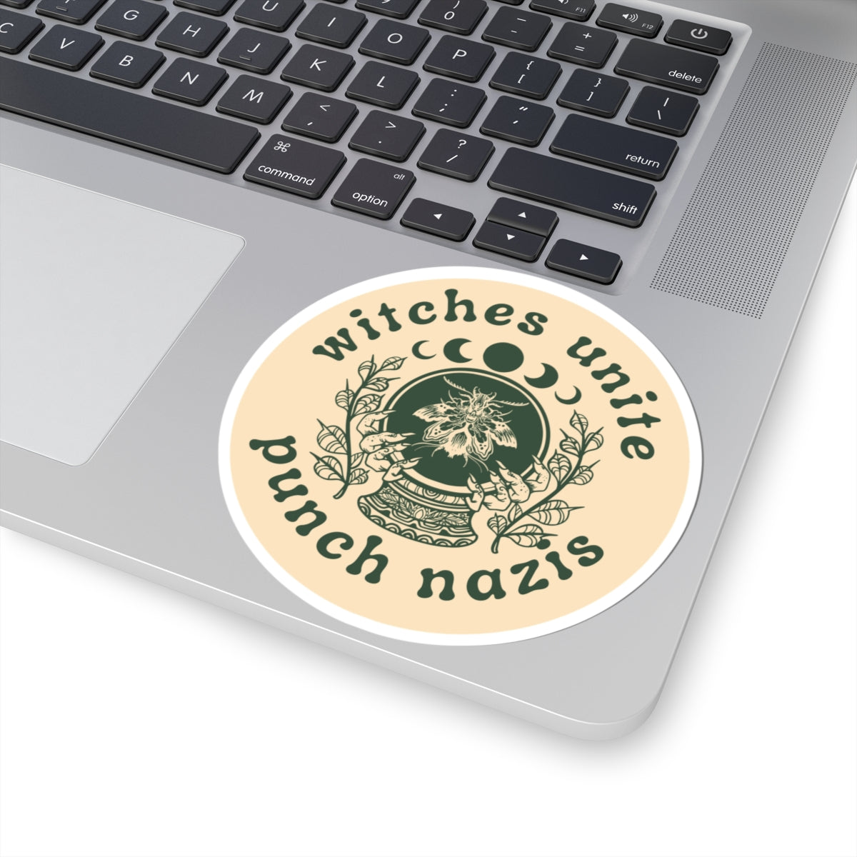 Witches Unite | Punch Nazis Cream Vinyl Sticker