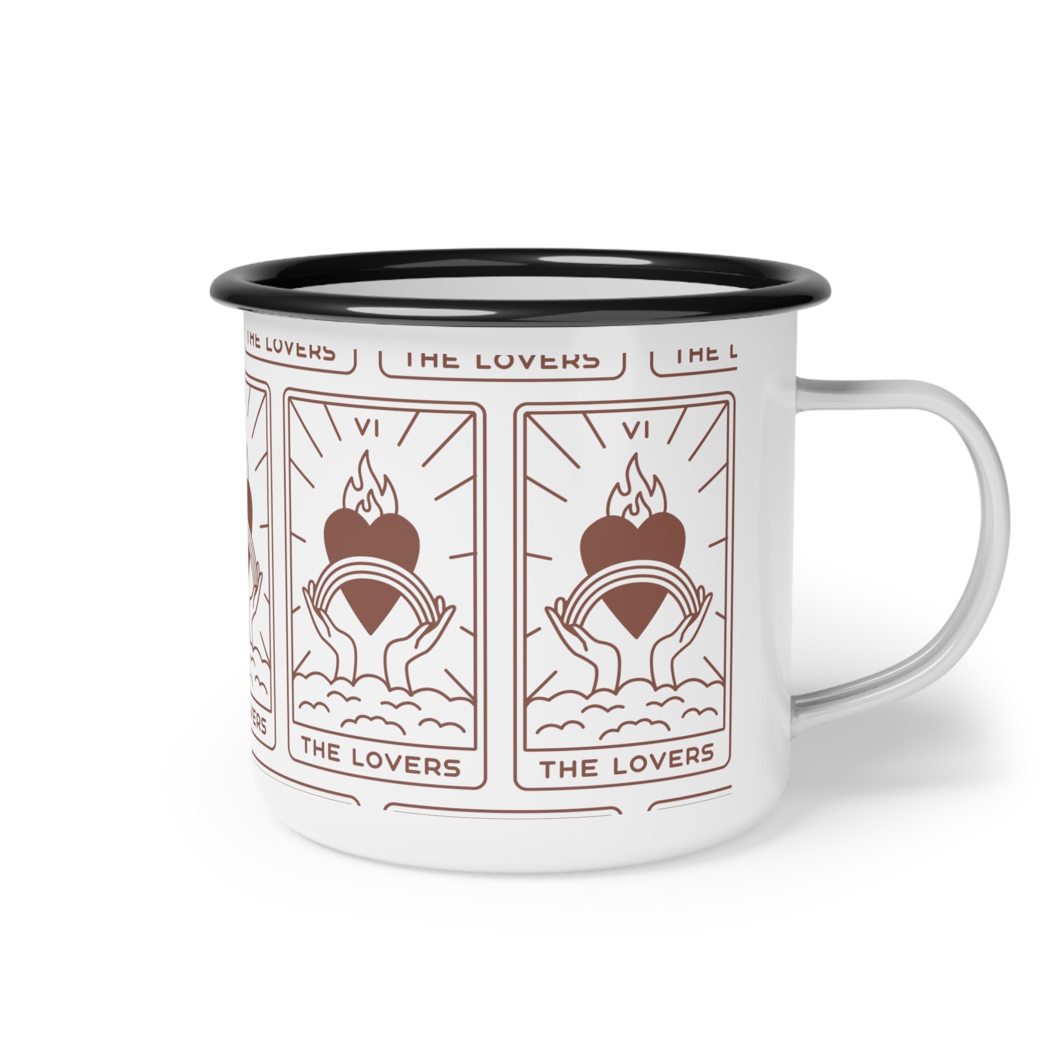 The Lovers Brick Red Enamel 12oz Coffee Mug