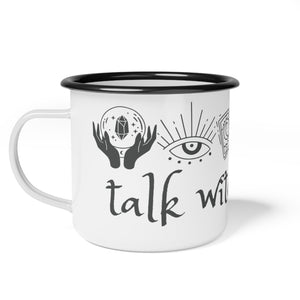 Talk Witchy to Me Enamel Charcoal 12oz Coffee Mug