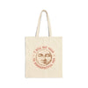 Feminist Tote Bag, I Will Not Yield to Disrespectful Men Quote with Full Moon, AOC Witchy Cotton Bag in Natural or Black