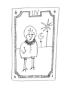 Baba Yaga Tarot Card 8.5"x11" Print