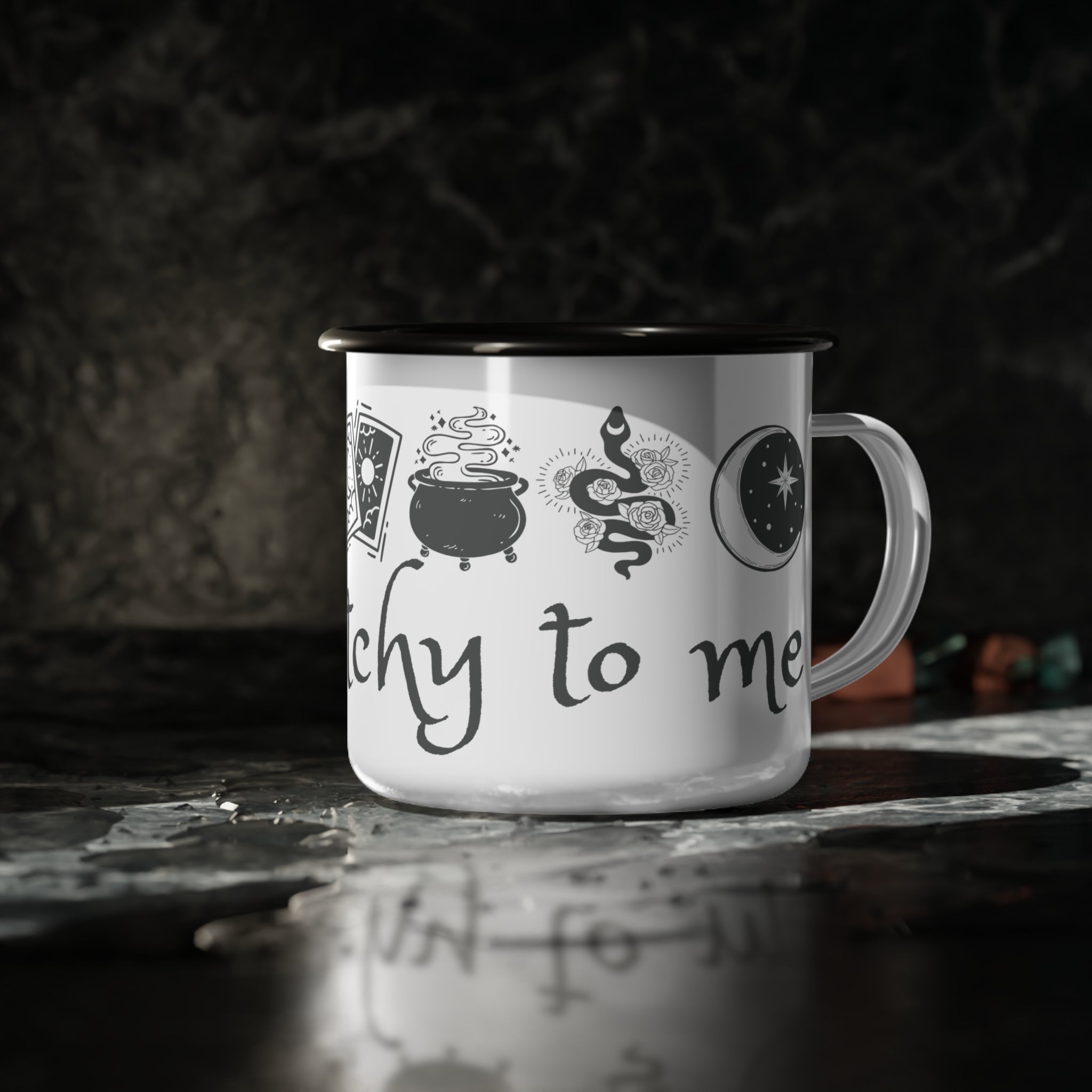 Talk Witchy to Me Enamel Camp Cup