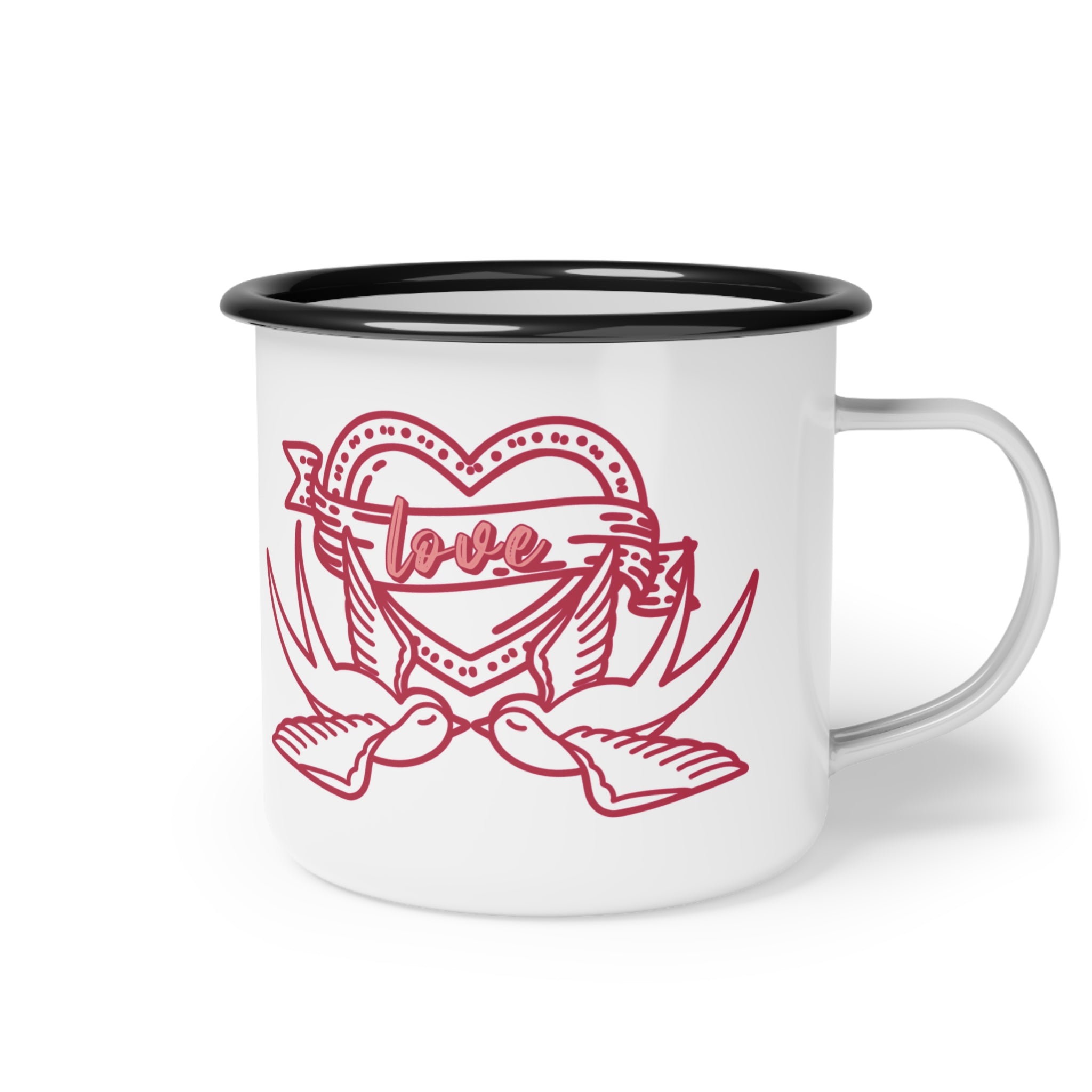 Love Tattoo Red Enamel Camp Cup