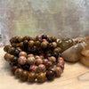 Pink Llanite & Red Tiger's Eye Healing Bracelet