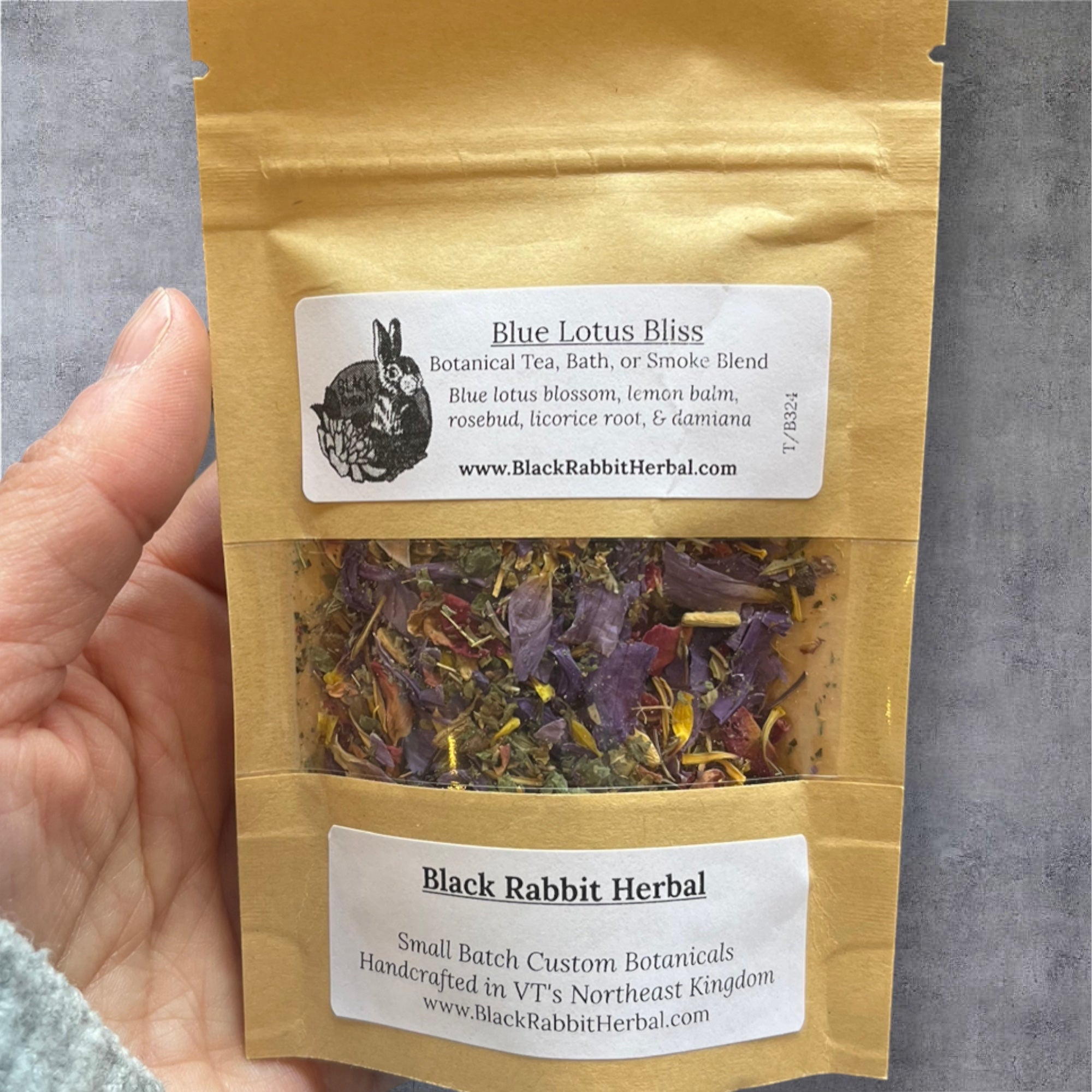 Blue Lotus Bliss Herbal Botanical Tea, Bath or Smoke Blend 2oz