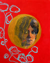 She is Nasturtiums - Art Print of Original Oil Painting