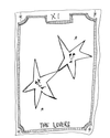 The Lovers Tarot Card 8.5"x11" Print